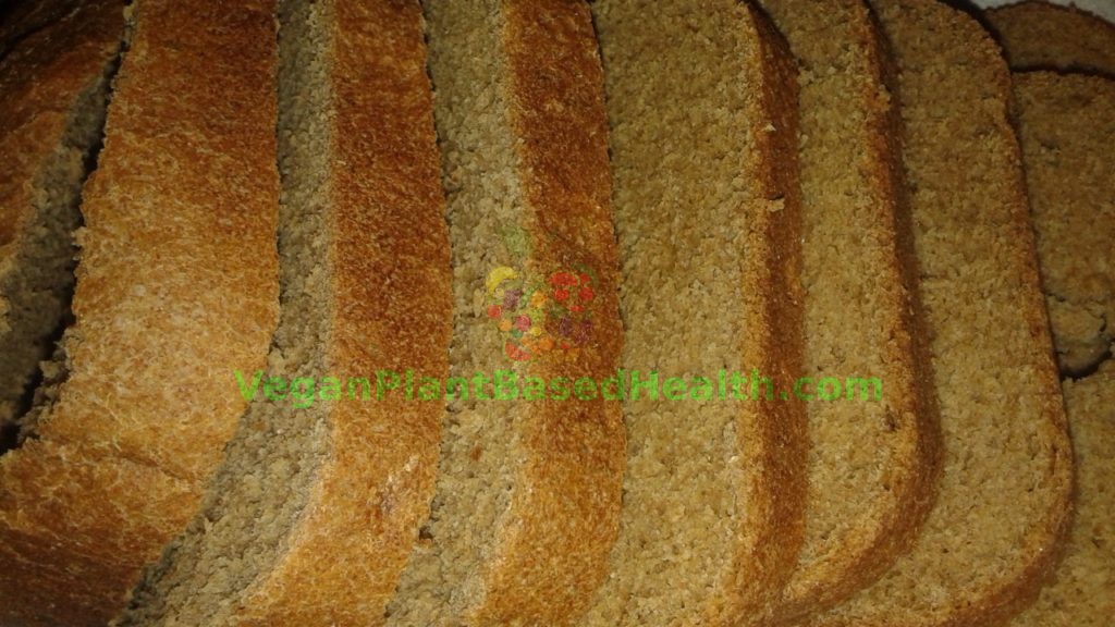 vegan whole wheat bread v3.0 top sliced